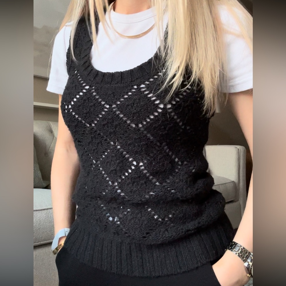 Express Black Sweater Vest